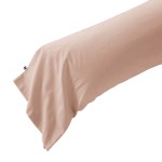 Taie de traversin en percale de coton Perrine 43 x 185 cm rose blush
