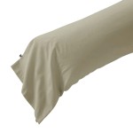Taie de traversin en percale de coton Perrine 43 x 185 cm vert sauge