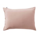 Taie en percale de coton 50x70 cm Perrine rose blush