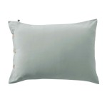 Taie en percale de coton 50x70 cm Perrine vert celadon