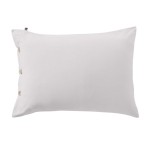 Taie en percale de coton 50x70 cm Perrine blanc chantilly