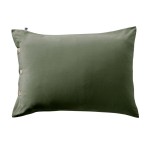 Taie en percale de coton 50x70 cm Perrine vert romarin
