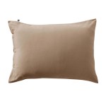Taie en percale de coton 50x70 cm Perrine beige ficelle
