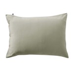 Taie en percale de coton 50x70 cm Perrine vert sauge