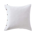 Taie en percale de coton 65x65 cm Perrine blanc chantilly