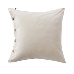 Taie en percale de coton 65x65 cm Perrine beige pampa