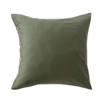 Taie en percale de coton 65x65 cm Perrine vert romarin