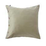 Taie en percale de coton 65x65 cm Perrine vert sauge