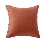 Taie en percale de coton 65x65 cm Perrine tomette
