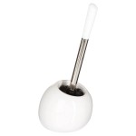 Brosse WC avec Porte-Brosse - Design Moderne et Compact Blanc