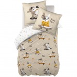 Parure de lit 140 x 200 cm en coton Isidore