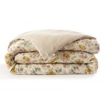 Housse de couette r�versible en gaze de coton Ad�le 240 x 260 cm Beige
