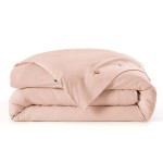 Housse de couette en percale 220 x 240 cm rose blush Perrine