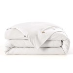 Housse de couette en percale 220 x 240 cm blanc chantilly Perrine