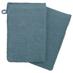 Lot de 2 gants de toilette 15 x 21 cm Couleur moderne orage