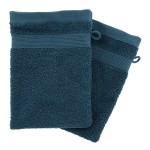 Lot de 2 gants de toilette 15 x 21 cm Couleur moderne bleu encre