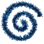 Guirlande de Noel 4 plis Pastilles 200 cm bleu nuit