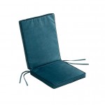 Coussin fauteuil de jardin waterproof 40 x 90 cm sieste bleu