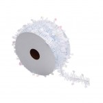 Rouleau guirlande de Noel etoile 2 plis 3 m blanc