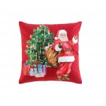 Coussin 40 x 40 cm Pere Noel et sa hotte