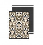 Lot de 2 torchons 50 x 70 cm Marie Antoinette noir