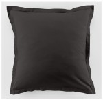 2 Taies d'oreiller uni 63 x 63 cm Passion anthracite