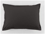 2 Taies d'oreiller uni 50 x 70 cm Passion anthracite