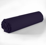Drap housse coton uni 160 x 200 cm Passion bleu imperial