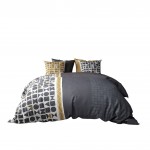 Parure de lit r�versible 220 x 240 cm Union gris