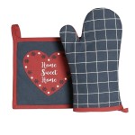 Gant et manique de cuisine 20 x 20 cm Sweet Home