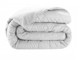 Housse couette satin de coton 240 x 260 cm uni blanc