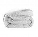 Housse de couette en satin de coton 220 x 240 cm Uni blanc