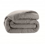 Housse de couette en satin de coton 220 x 240 cm Uni gris clair