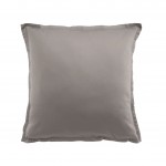 Taie d'oreiller en satin de coton 65 x 65 cm Gris