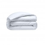 Housse de couette 220 x 240 cm  Percale de coton lav blanc nuage