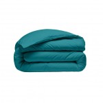 Housse de couette 220 x 240 cm  Percale de coton lav bleu canard