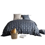 Housse couette + 2 taies 220 x 240 cm Plumes de paon