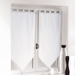 Paire Voilage pompons 60 x 120 cm Voiline blanc