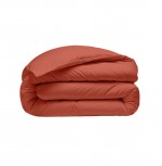 Housse de couette 220 x 240 cm  Percale de coton lav terracotta