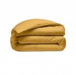 Housse de couette 220 x 240 cm  Percale de coton lav jaune moutarde