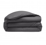 Housse de couette 220 x 240 cm  Percale de coton lav gris magnet