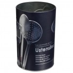 Pot  ustensiles de cuisine  Black Edition  Mtal avec effet relief  D. 10,8 x H. 17,3 cm