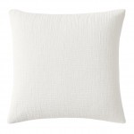 Taie d'oreiller en gaze de coton lave 65 x 65 cm Douce blanc