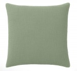 Taie d'oreiller en gaze de coton lave 65 x 65 cm Douce vert givree