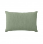 Taie d'oreiller en gaze de coton lave 50 x 70 cm Douce vert givree