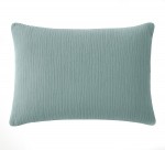Taie d'oreiller en gaze de coton lave 50 x 70 cm Douce bleu givree