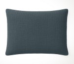 Taie d'oreiller en gaze de coton lave 50 x 70 cm Douce bleu petrole