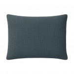 Taie d'oreiller en gaze de coton lave 50 x 70 cm Douce bleu p�trole