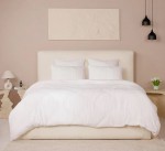 Housse de couette + taies gaze de coton lave Douce