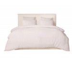 Housse de couette + taies gaze de coton lave 240 x 260 cm Douce ecru